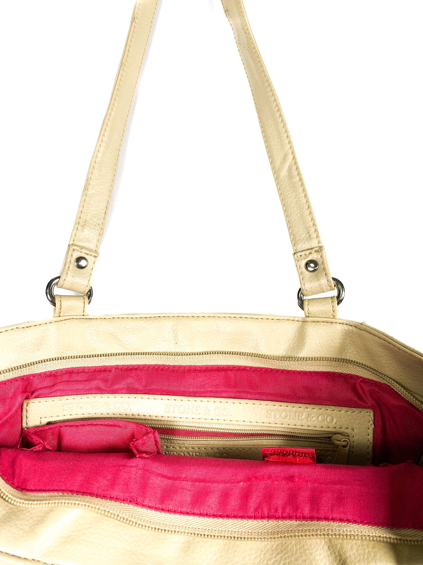 Beige Buckled Purse