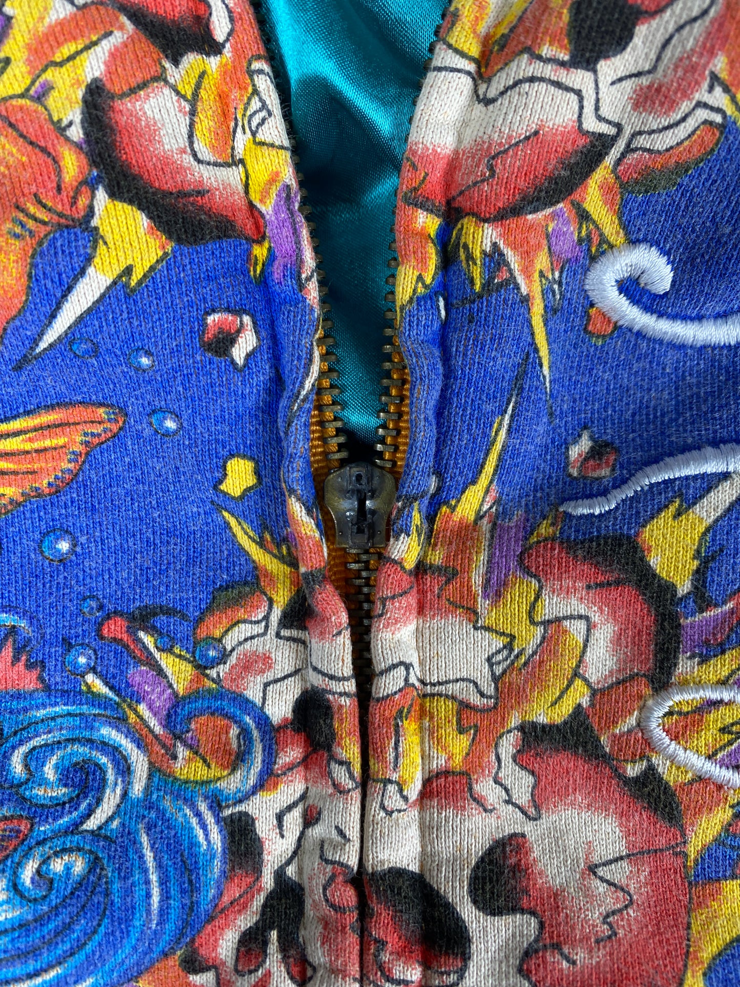 90's Graphic Ed Hardy Panther Zip-Up Hoodie
