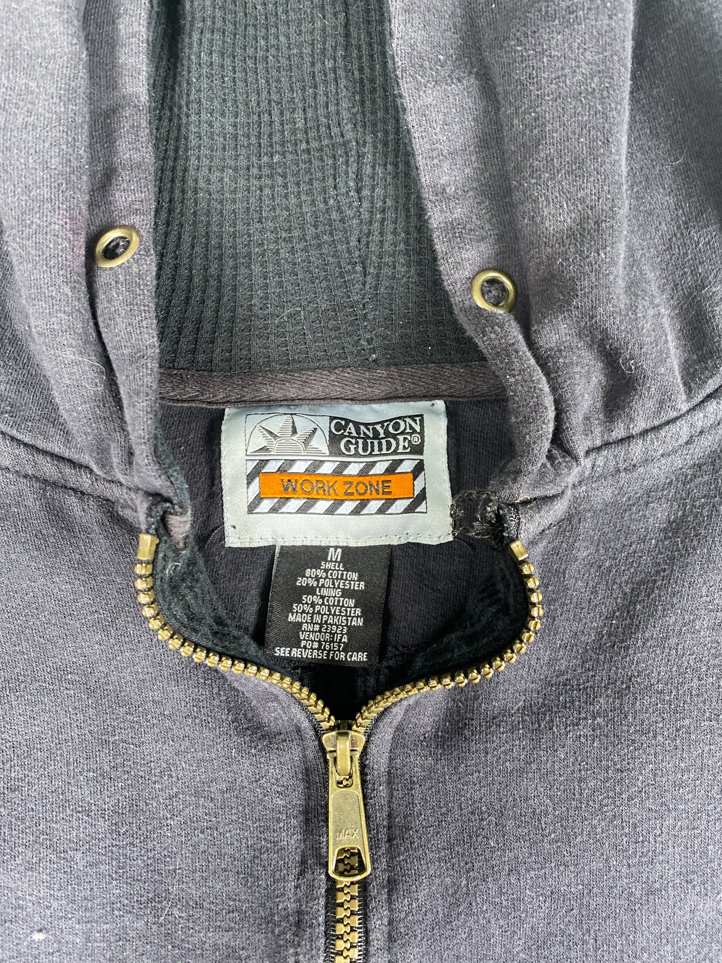 2000's Thermal Lined Navy Zip Up-Hoodie