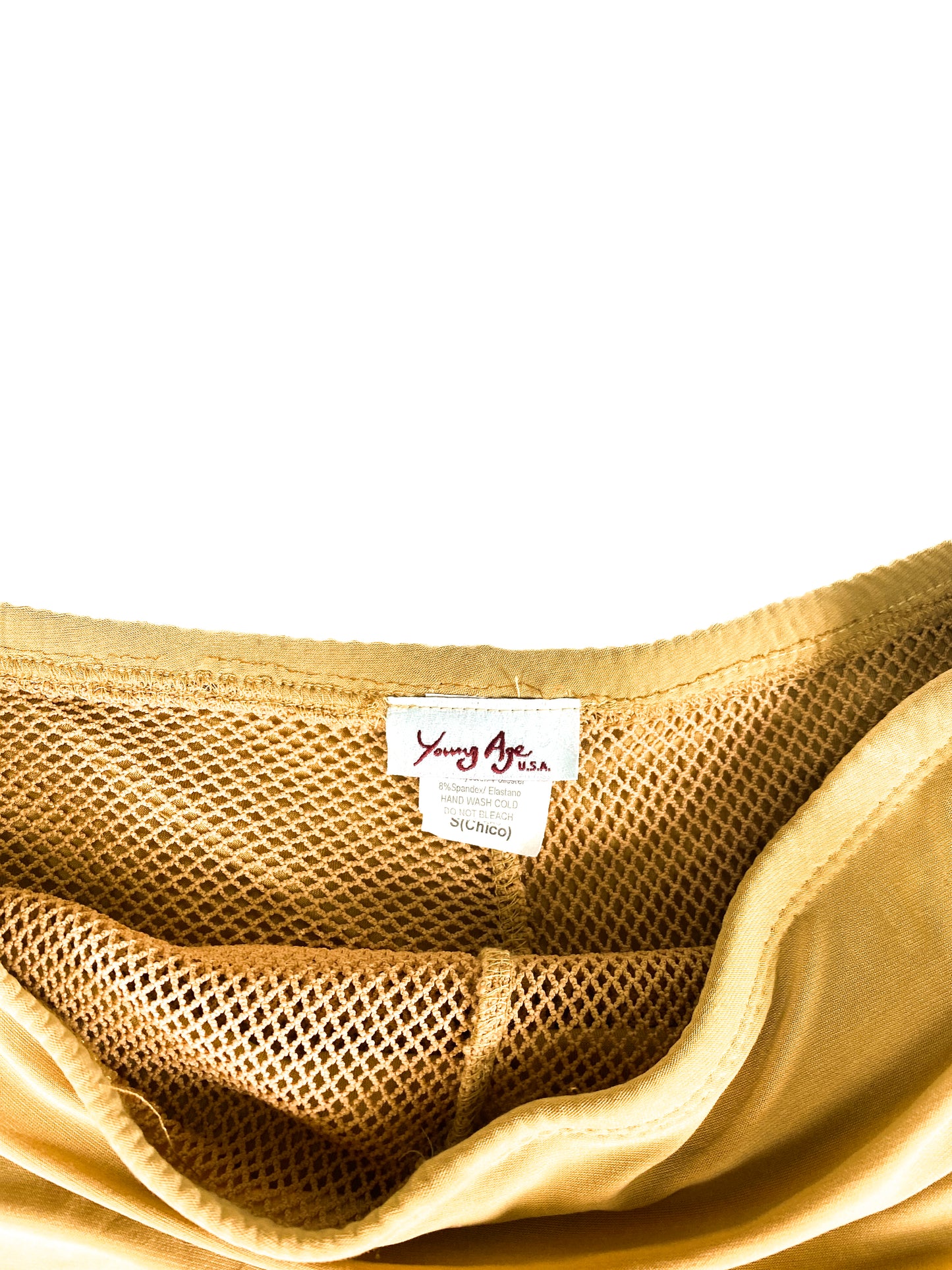 Young Age USA Layered Beige & Mesh Beach Skirt