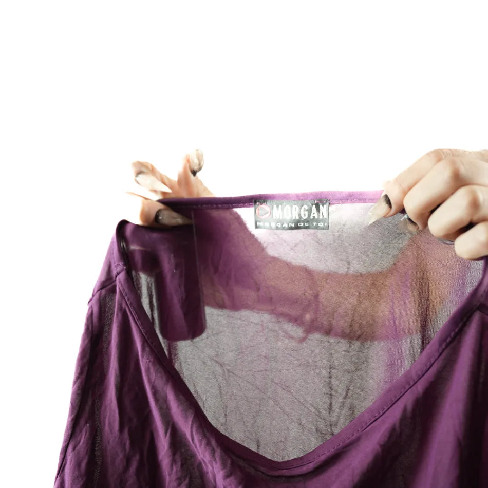 1990s Mesh Purple "Morgan" De Toi Top