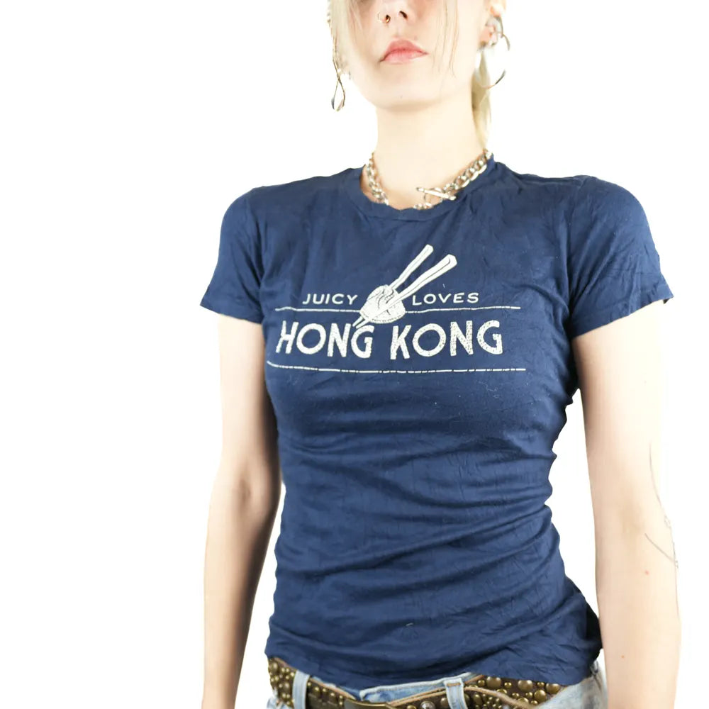 "Juicy Loves Hong Kong" 2000s Juicy Couture Tee