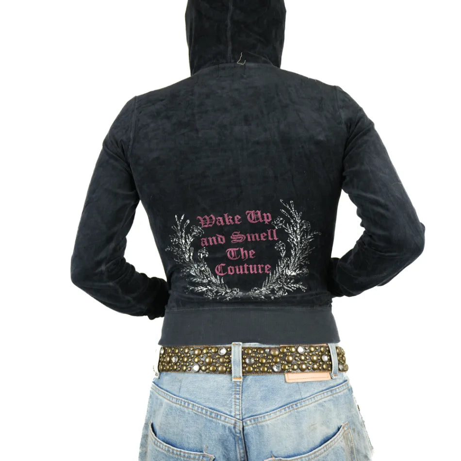 "Wake Up and Smell the Couture" 2000s Juicy Zip-Up