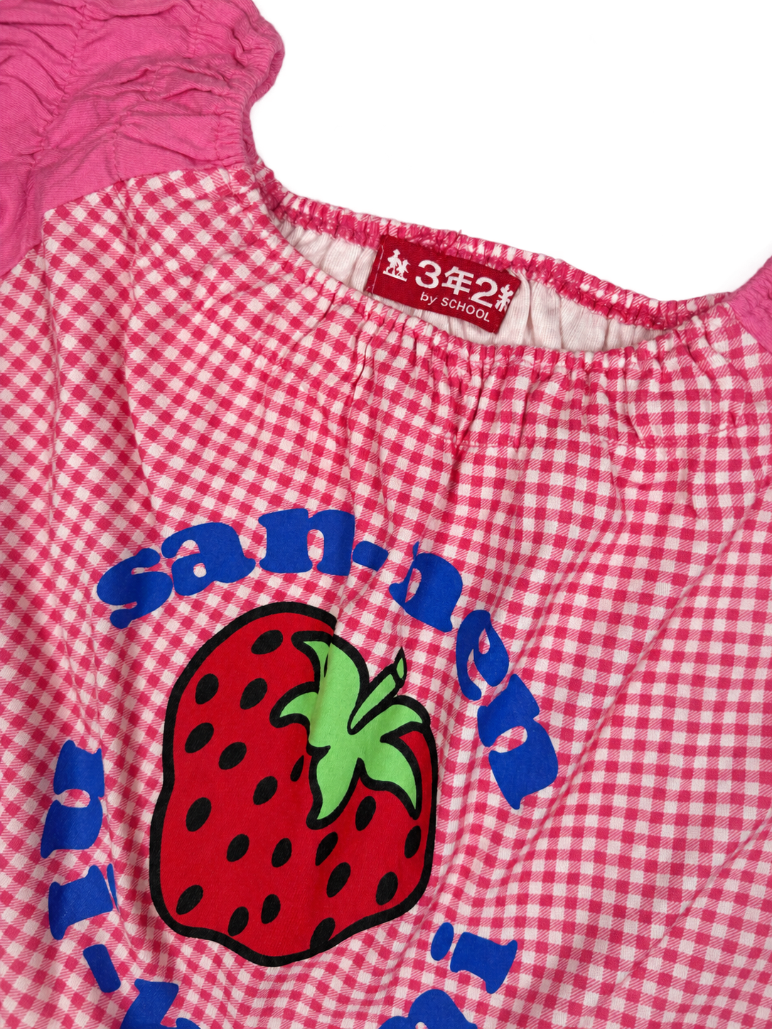 Vintage Strawberry Plaid Tshirt