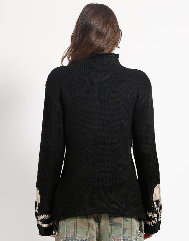 Tripp NYC Skull Sweater Ivory Skull