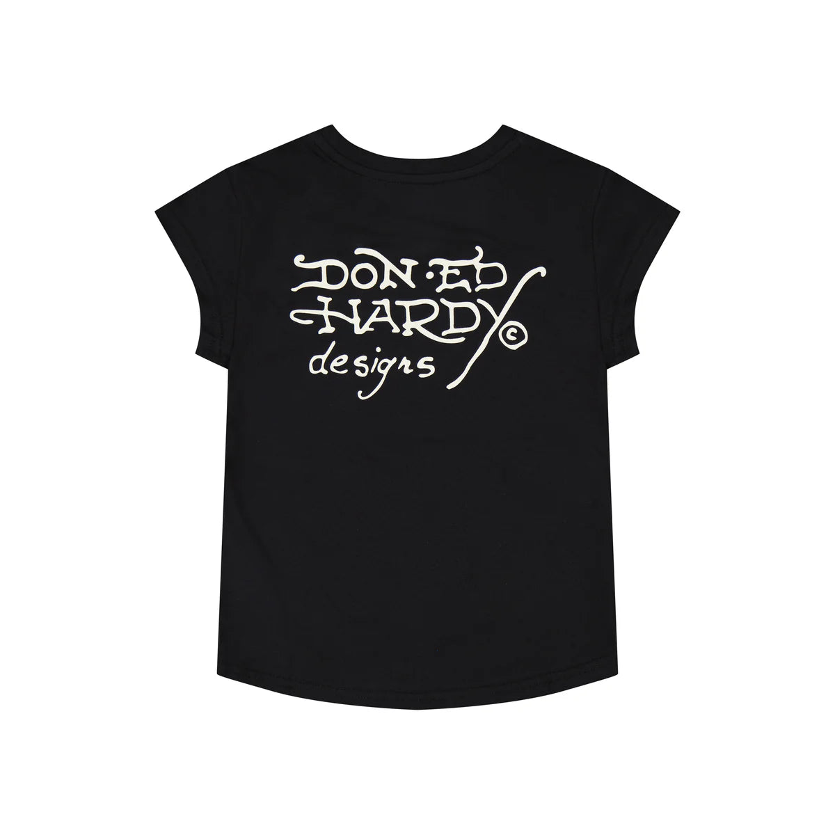 Ed Hardy Fire Tiger Rhinestone Cap Sleeve Tee