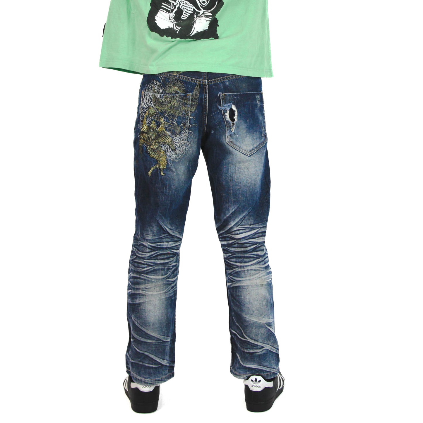 Sick Y2K Japanese Big Train Jeans