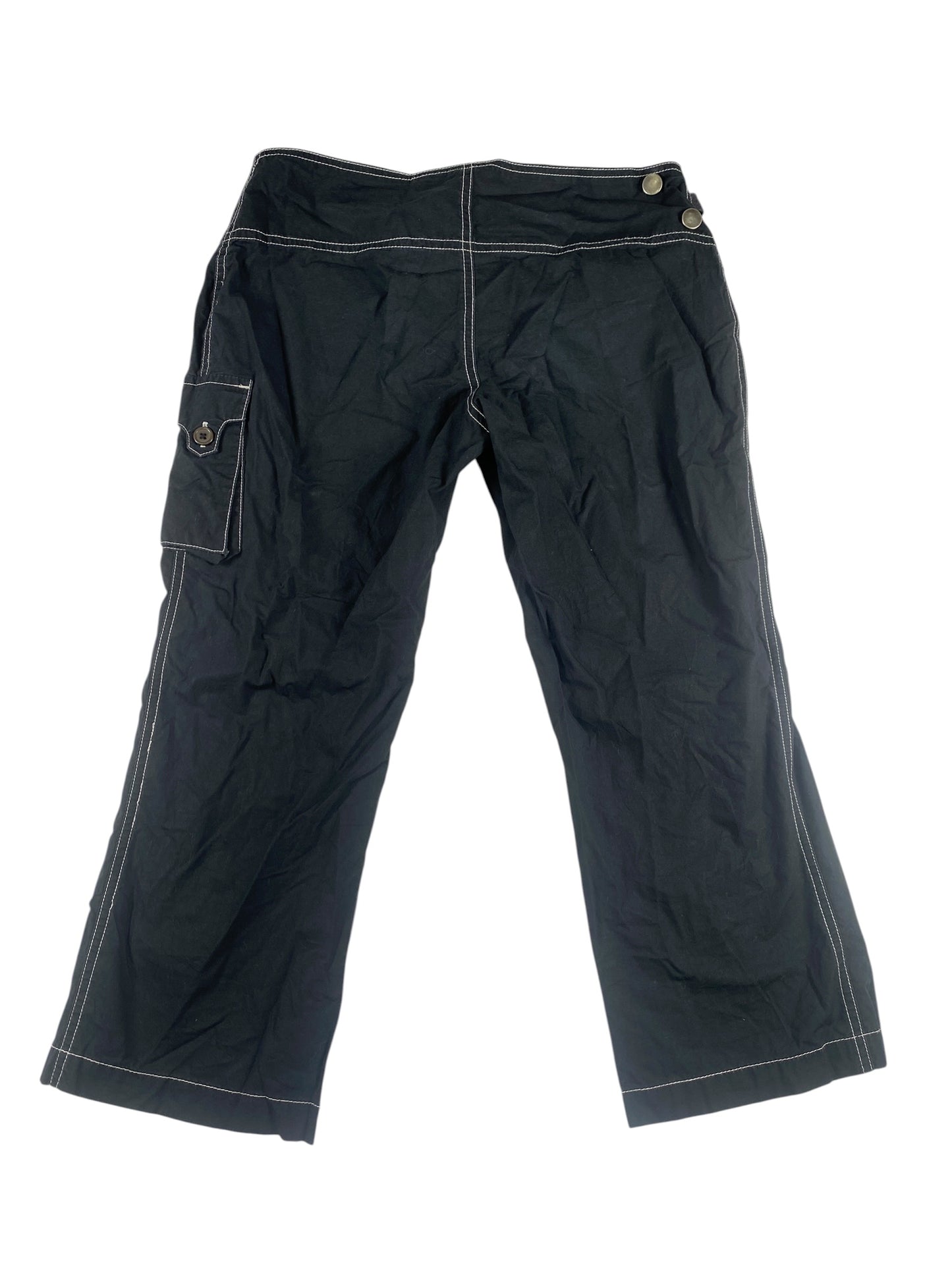 Vintage Adjustable Black & White Cargo Capris