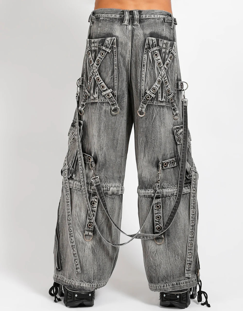 Tripp NYC X-Strap Pant - Fog Wash Black Denim