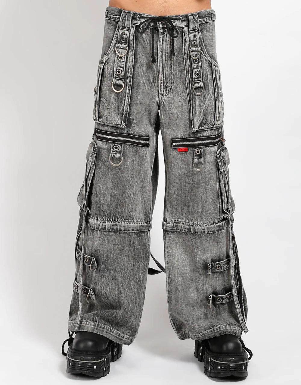 Tripp NYC X-Strap Pant - Fog Wash Black Denim