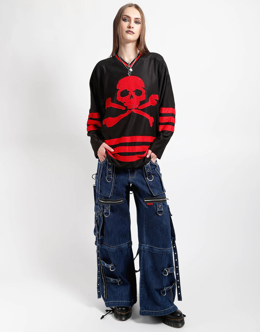 Tripp NYC X-Strap Pant - Dark Blue Denim