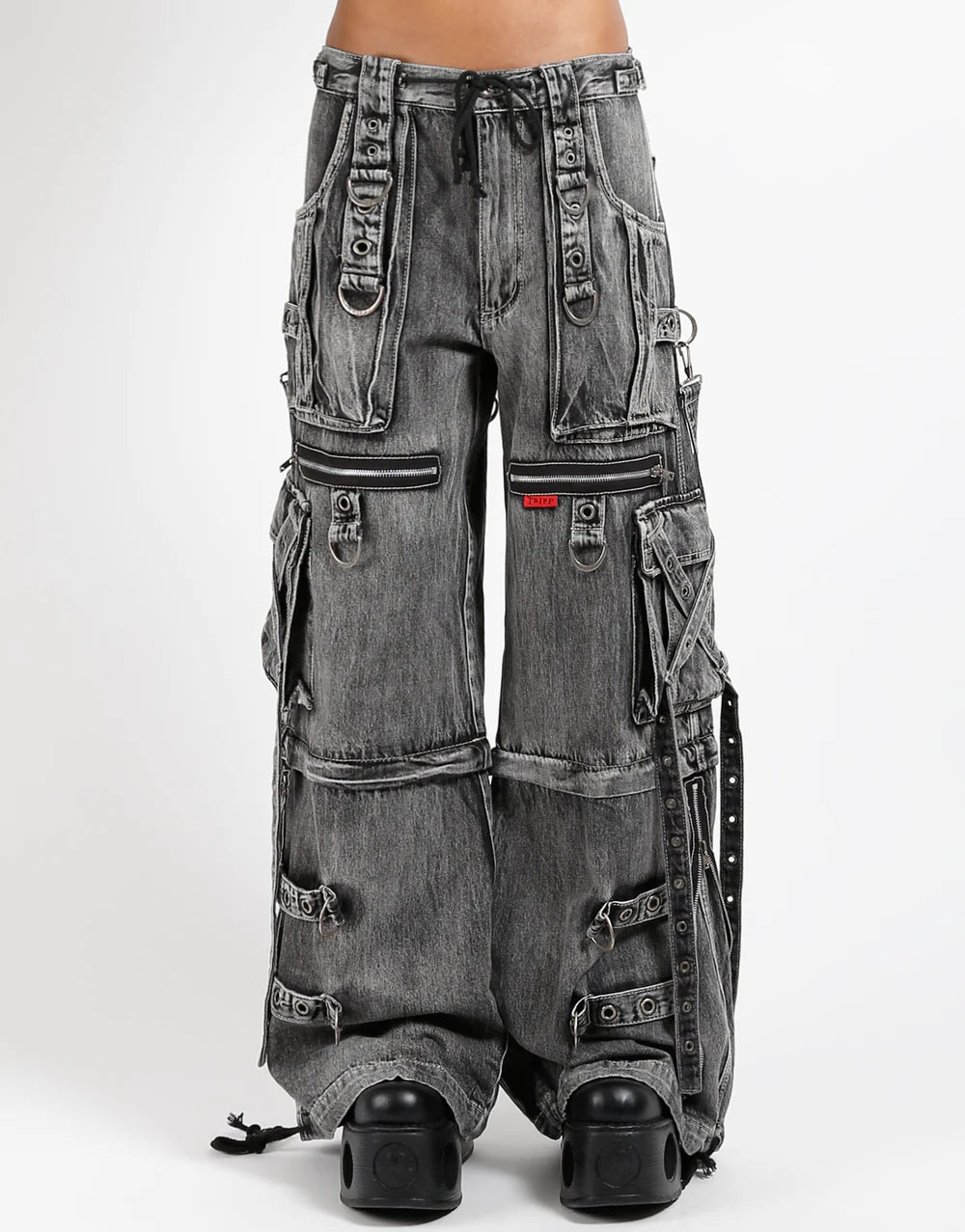 Tripp NYC X-Strap Pant Fog Wash Black Denim – Rogue Tripp NYC X-Strap Pant Fog Wash Black Denim – Rogue
