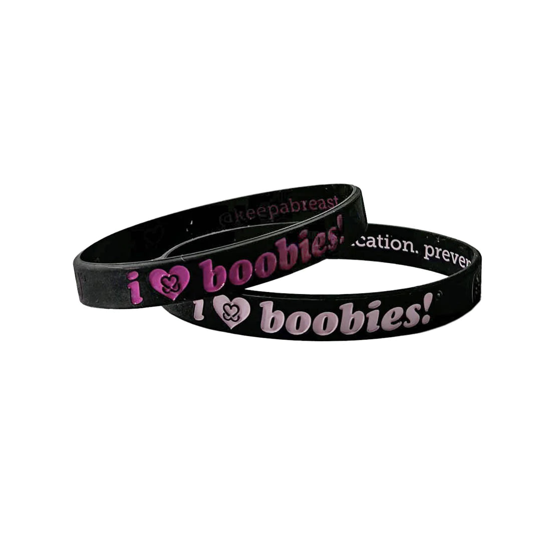I LOVE BOOBIES! MINI BRACELETS GOTHIC 2-PACK