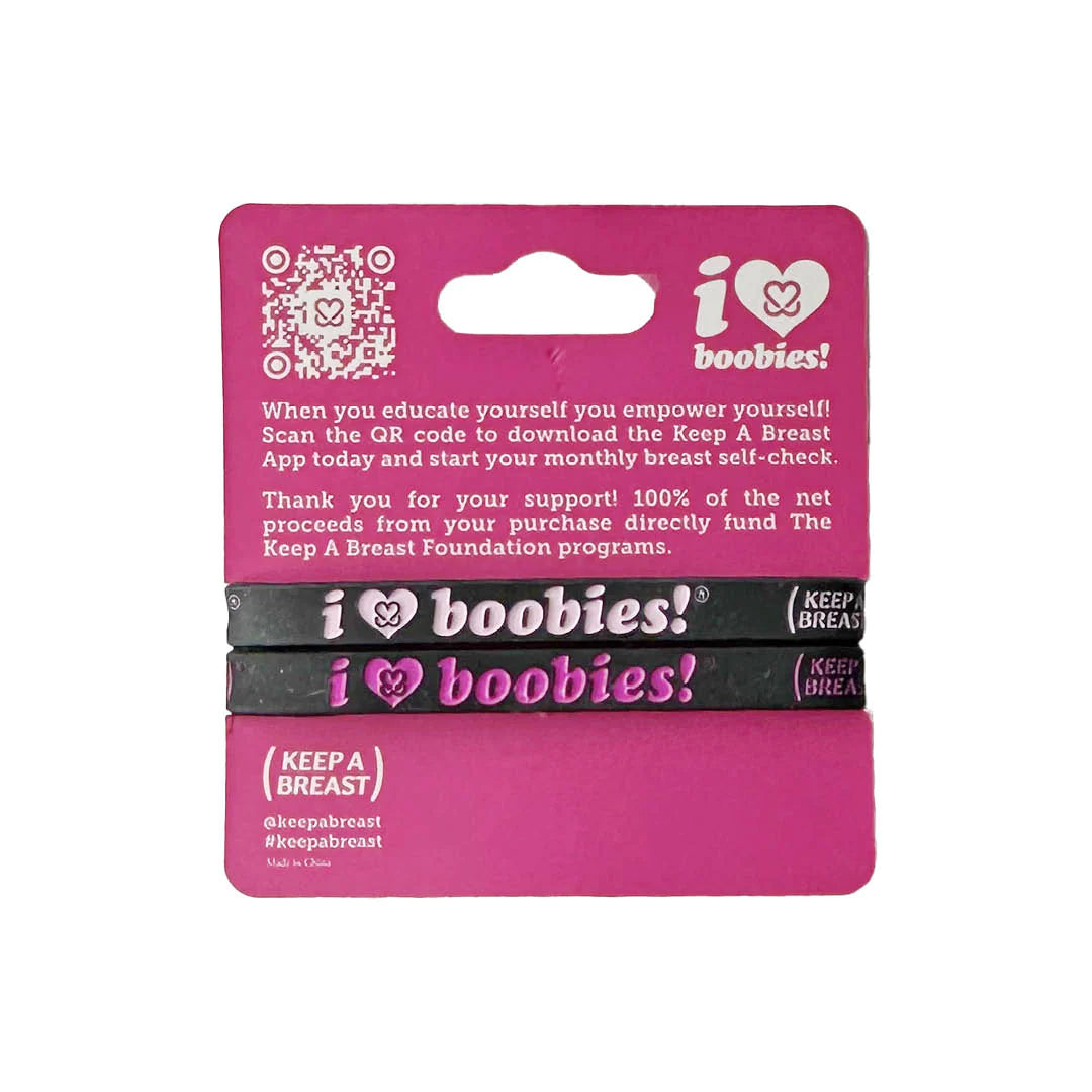 I LOVE BOOBIES! MINI BRACELETS GOTHIC 2-PACK