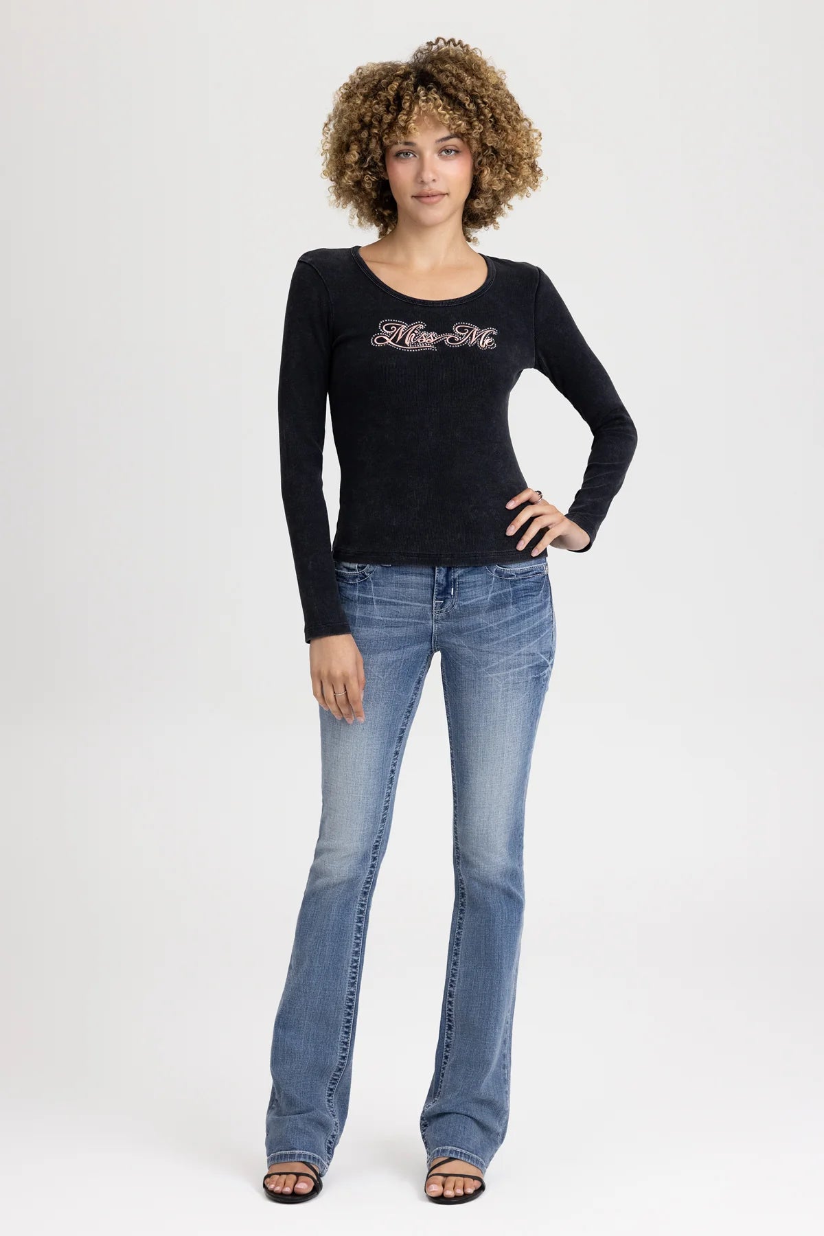 Miss Me Kezia Cross Bootcut Jeans