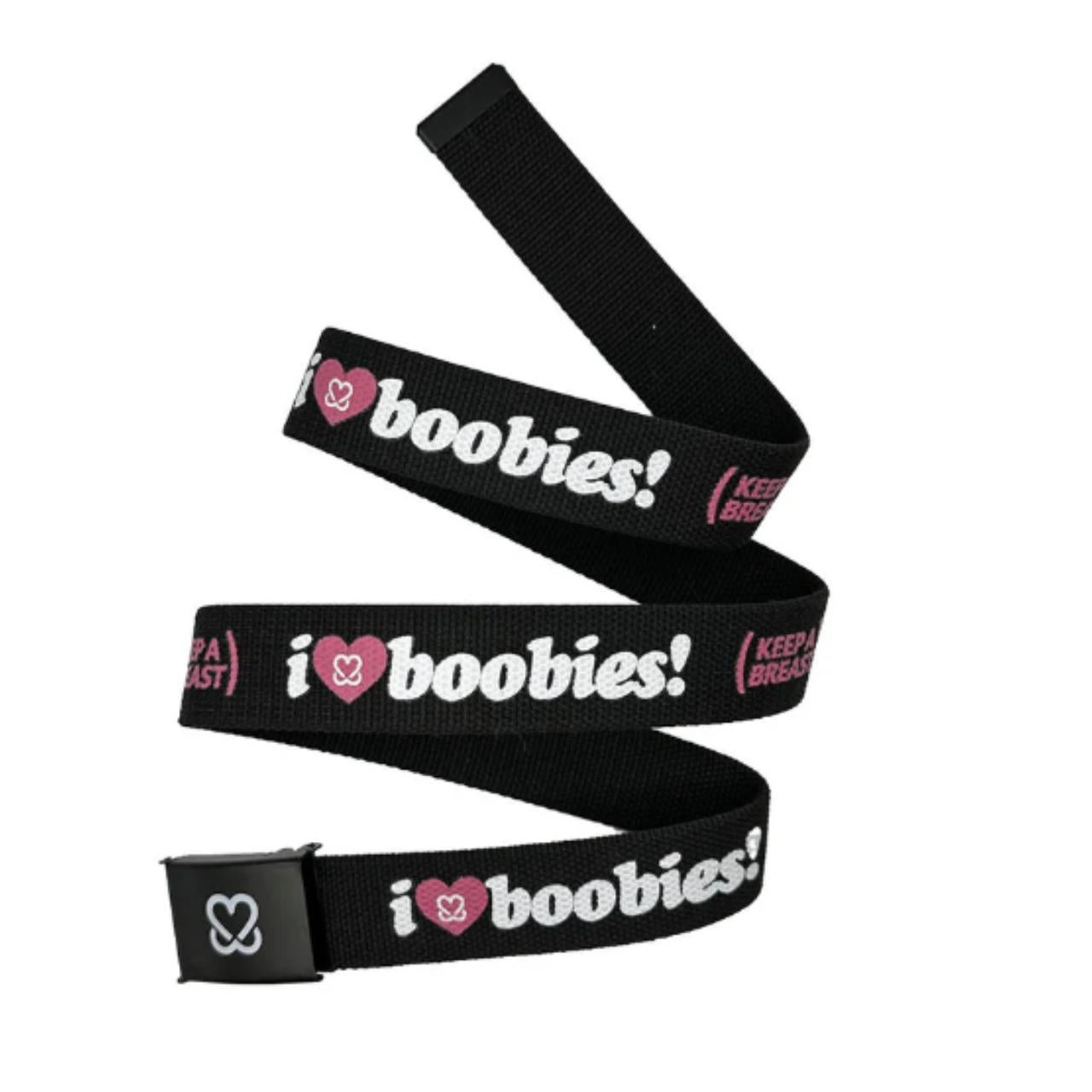 I LOVE BOOBIES! BELT - Black