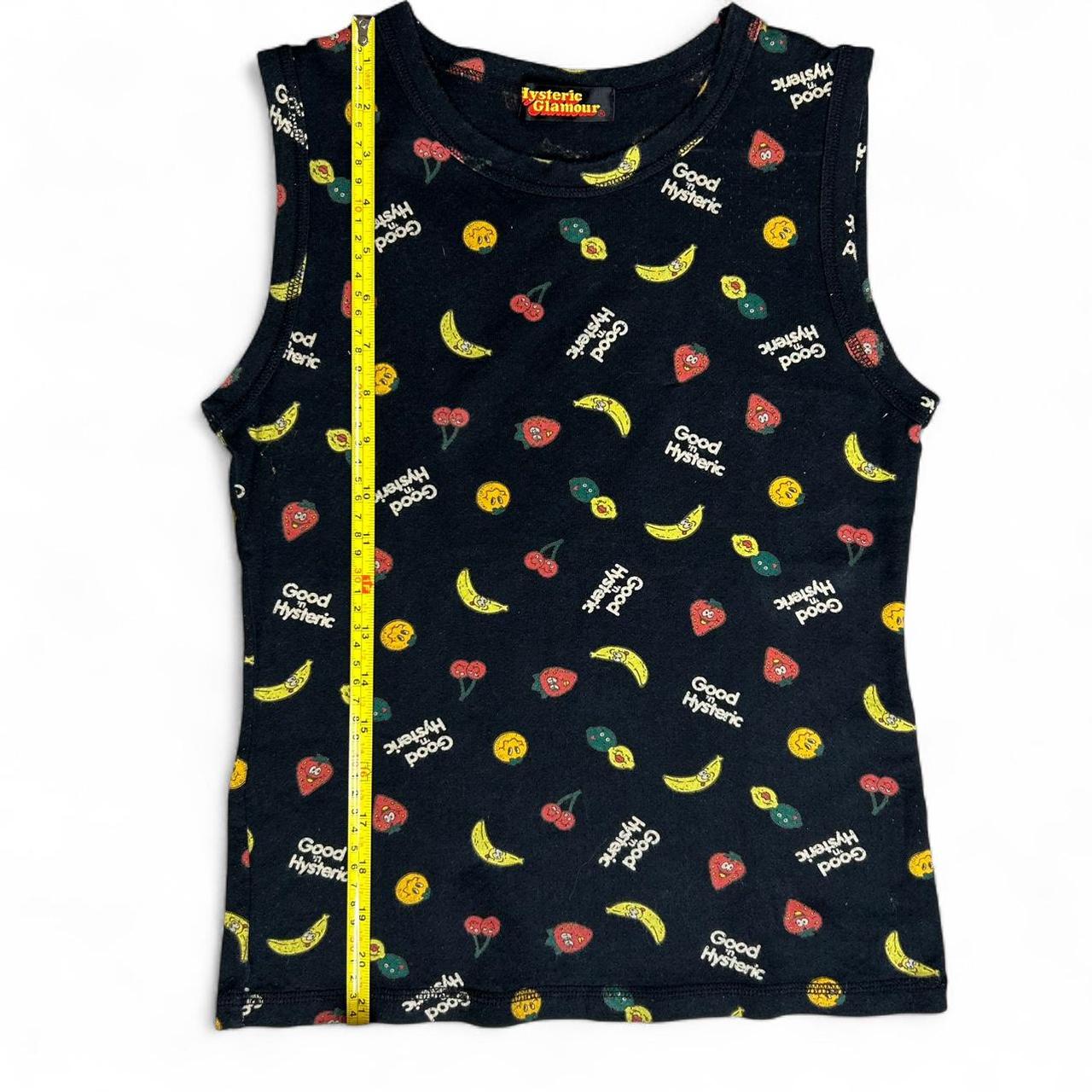 Hysteric Glamour 90s Vintage Black Fruits Tank Top