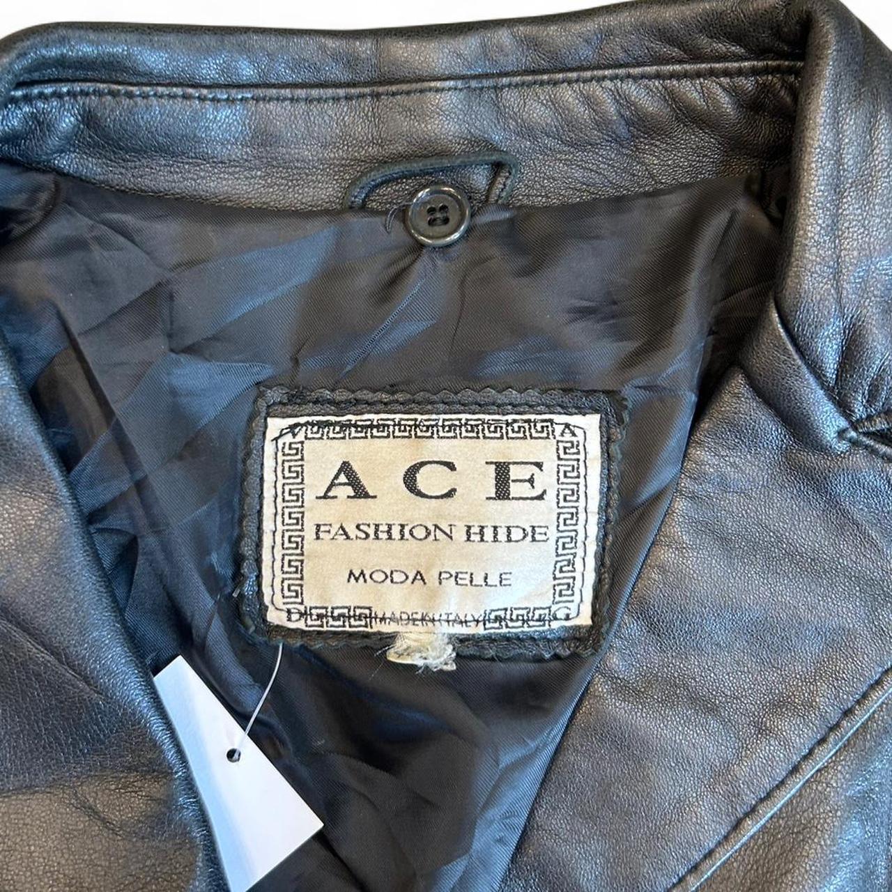 Vintage Belted Y2K Leather Moto Jacket Y2K Silver Black