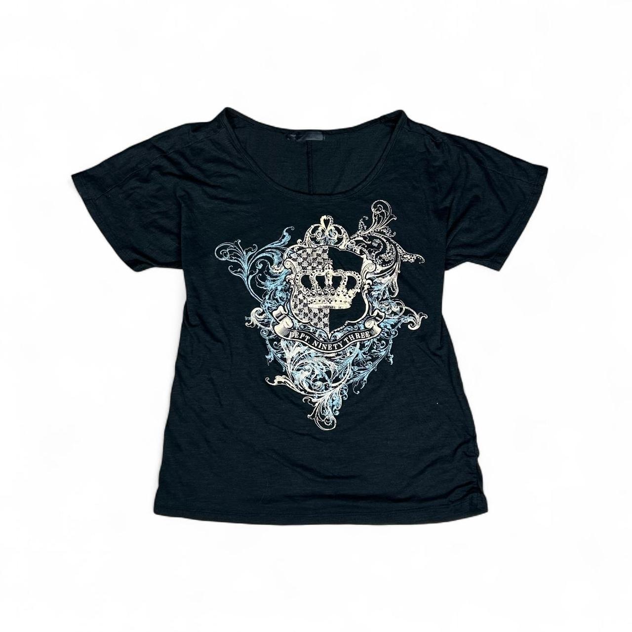 Y2K Mcbling Swirl Crown Tee