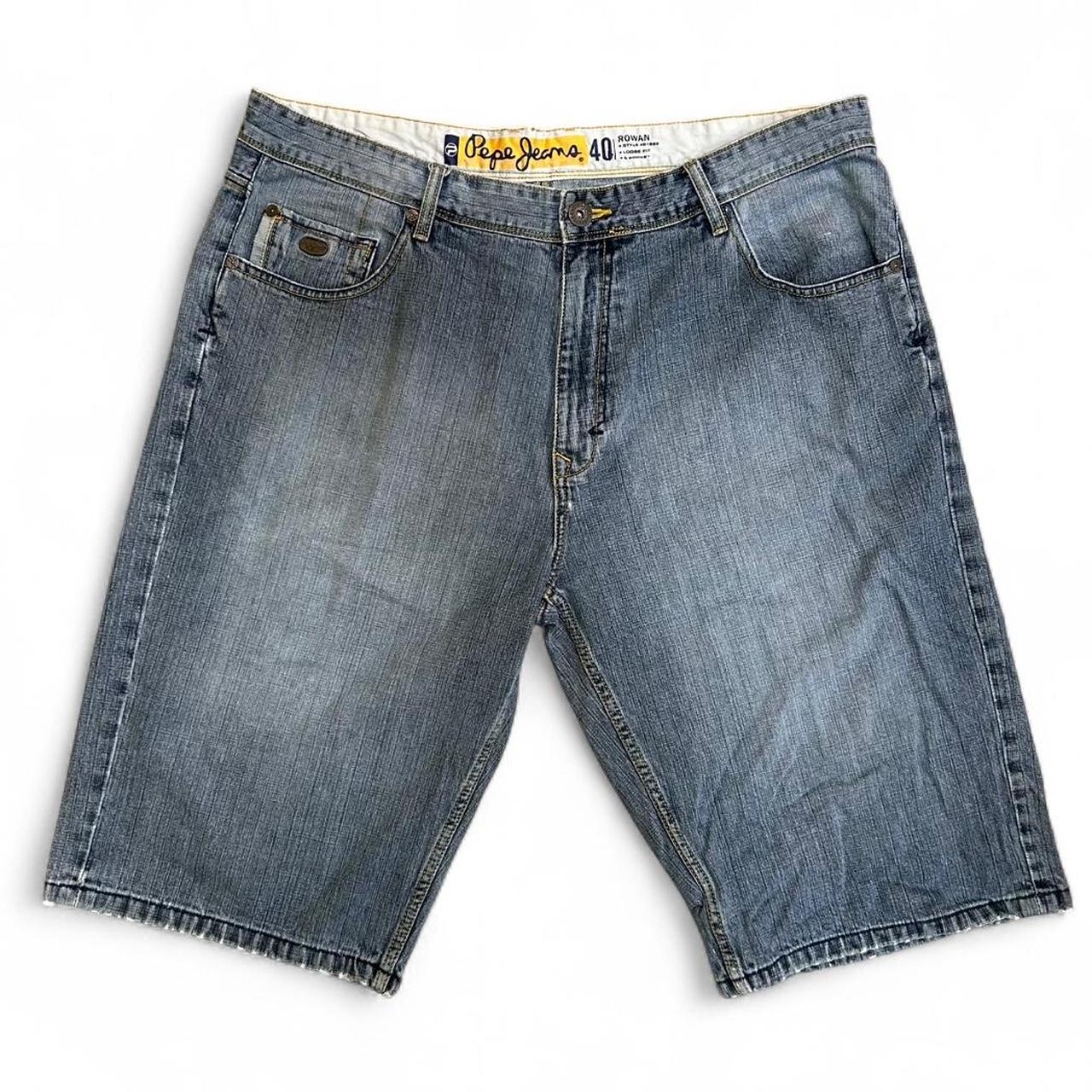 Y2K Pepe Jeans Men's Blue and Grey Shorts