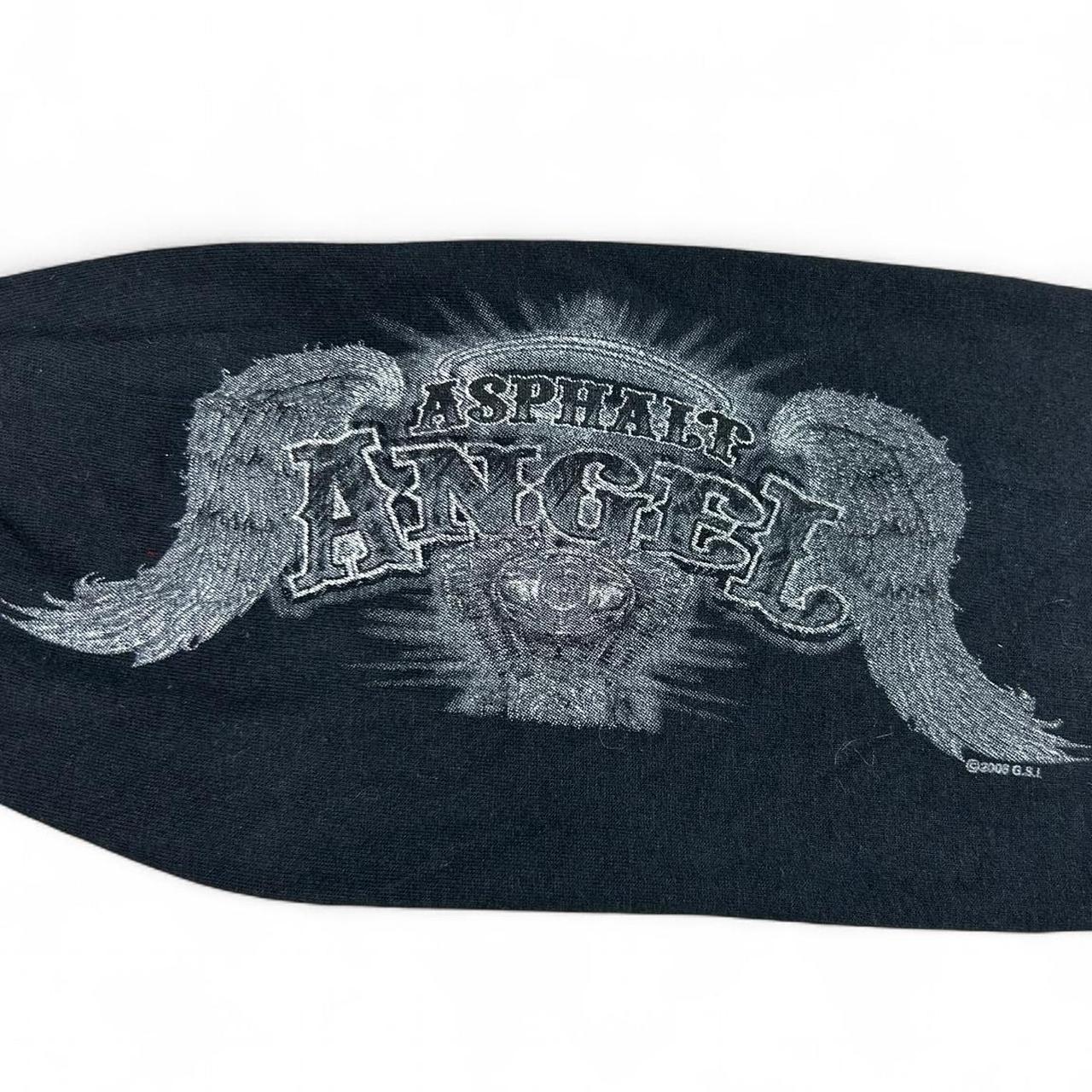 Y2k Biker Asphalt Angel Winged Tee