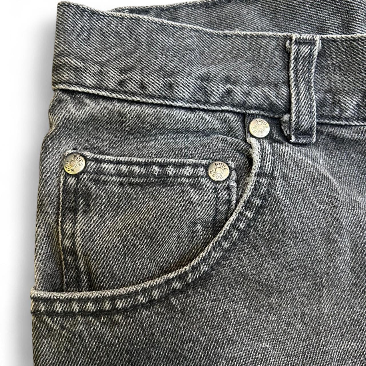 BOSS Men's Black and Grey Shorts