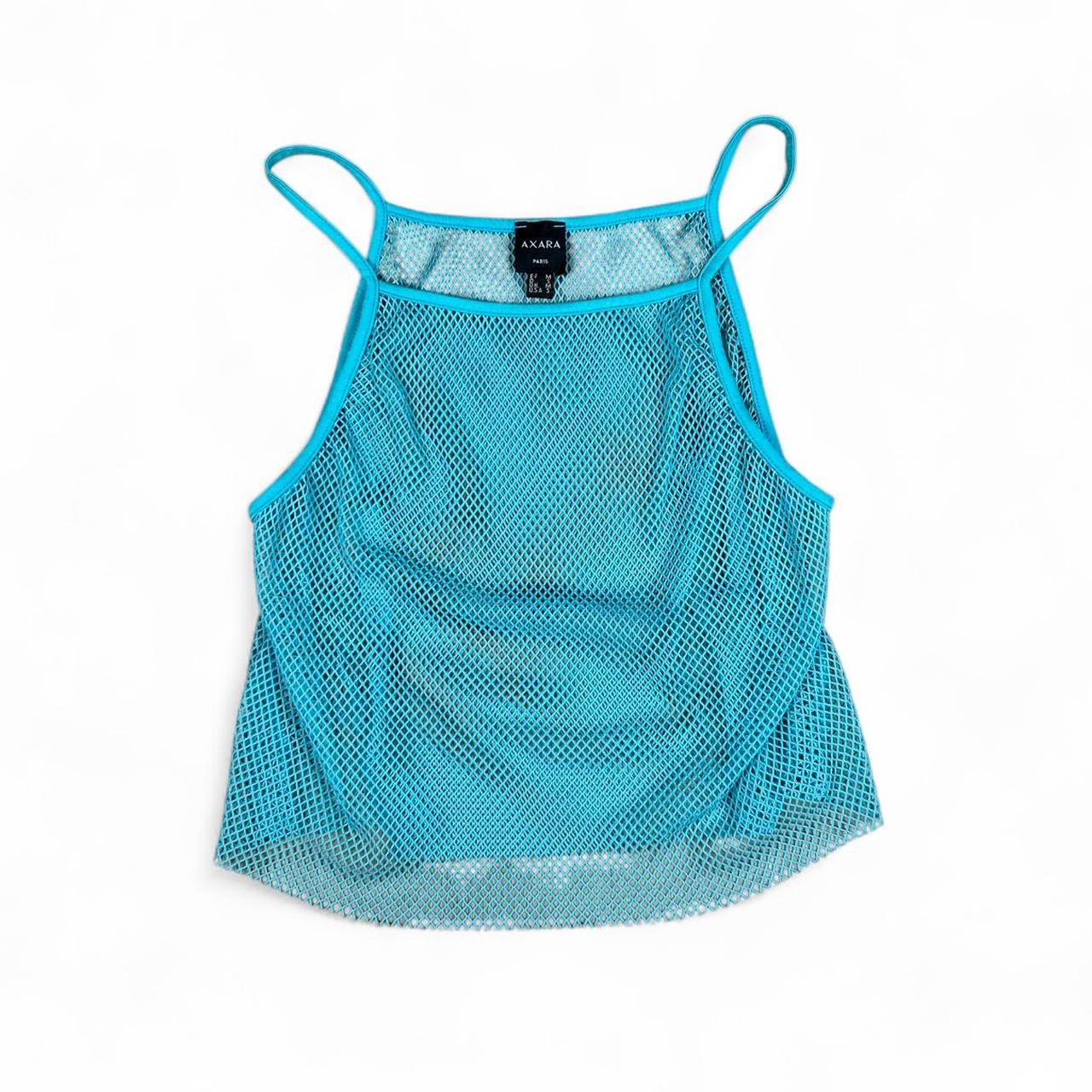 Cropped mesh rave tank