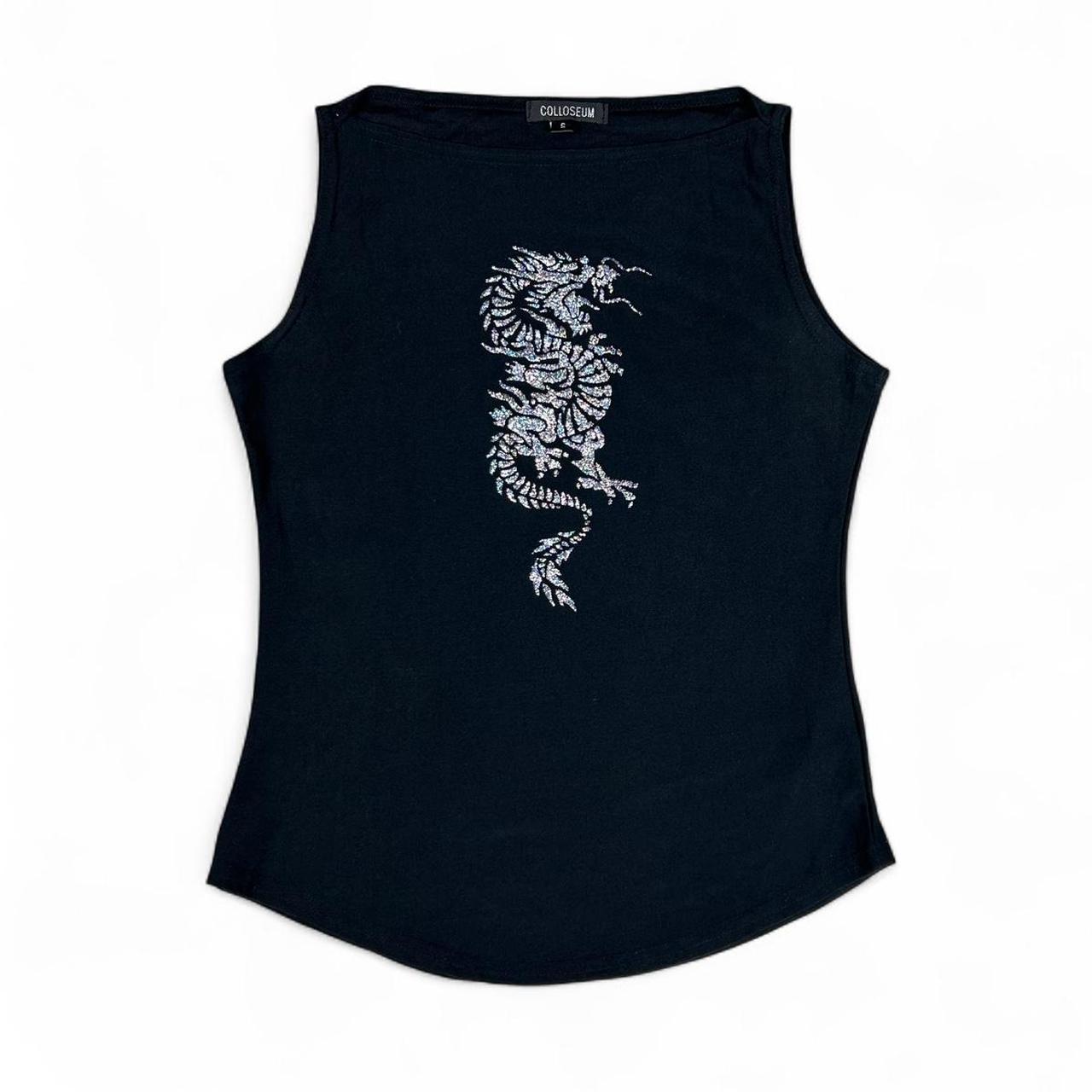 90s Fitted Sparkle Dragon Tank