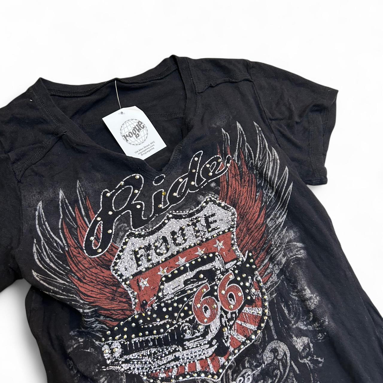 Route 66 Rhinestone Baby Tee