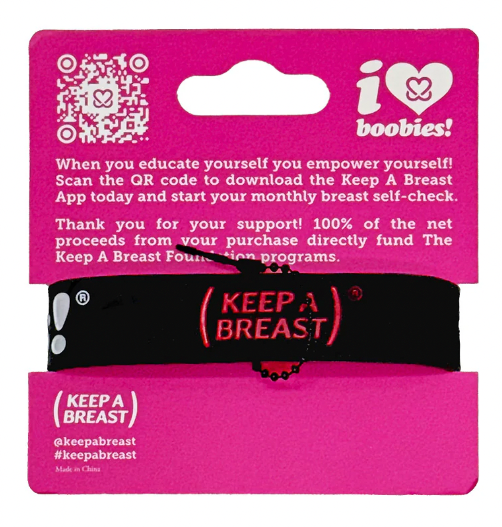 I LOVE BOOBIES! BRACELETS BLACK/WHITE