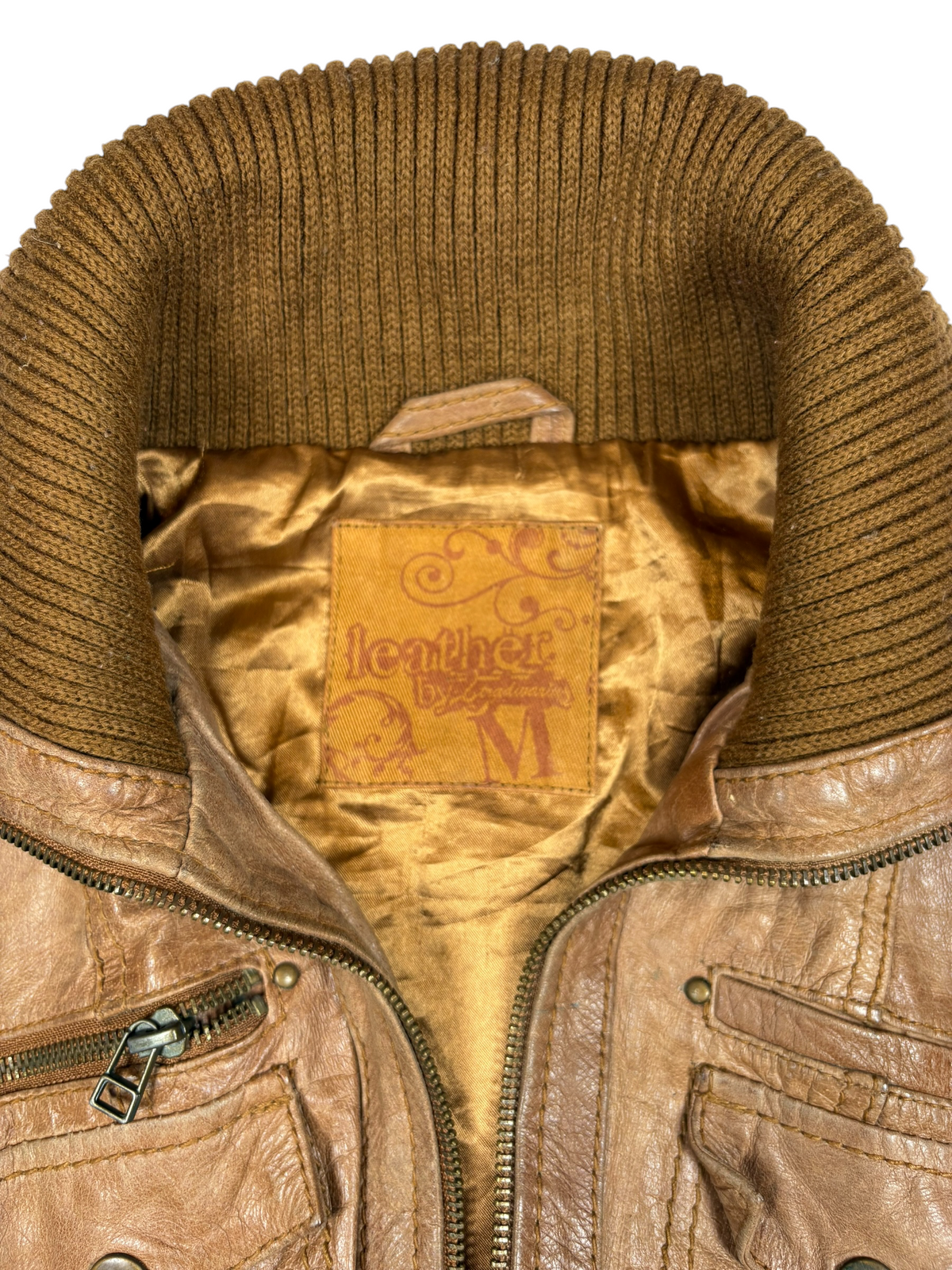 Brown Bomber Leather Jacket