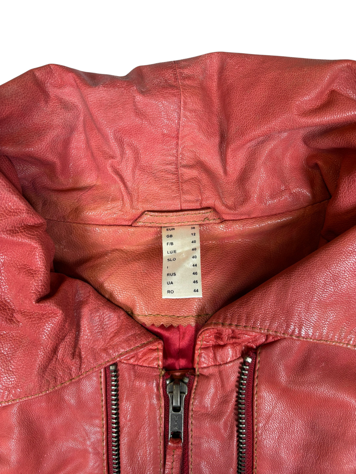 Oversized Collar Leather Jacket