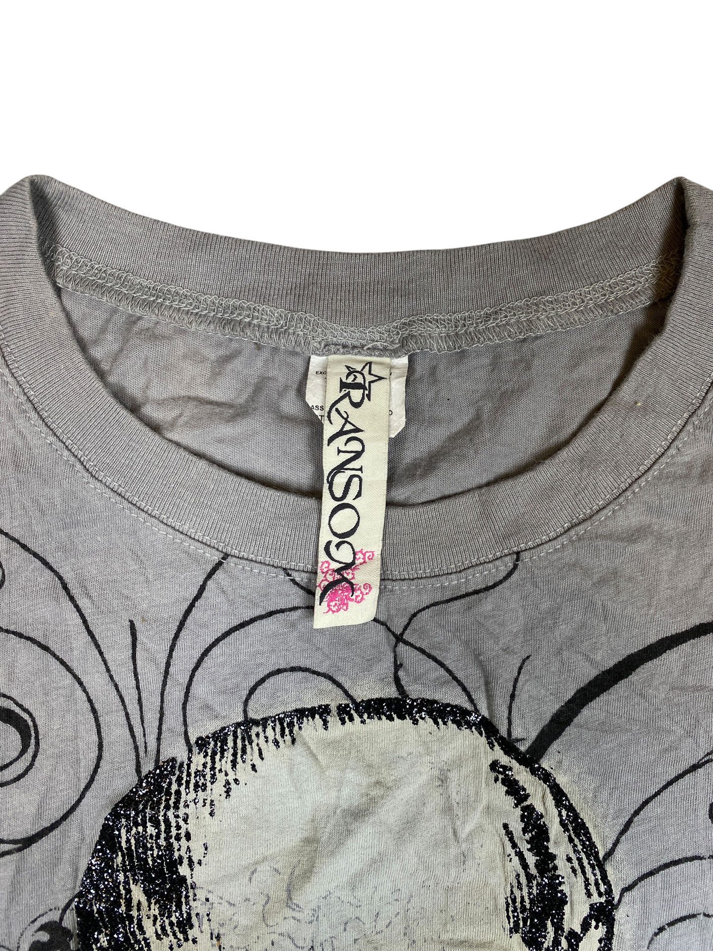 Y2K Glitter Skull Graphic Tee