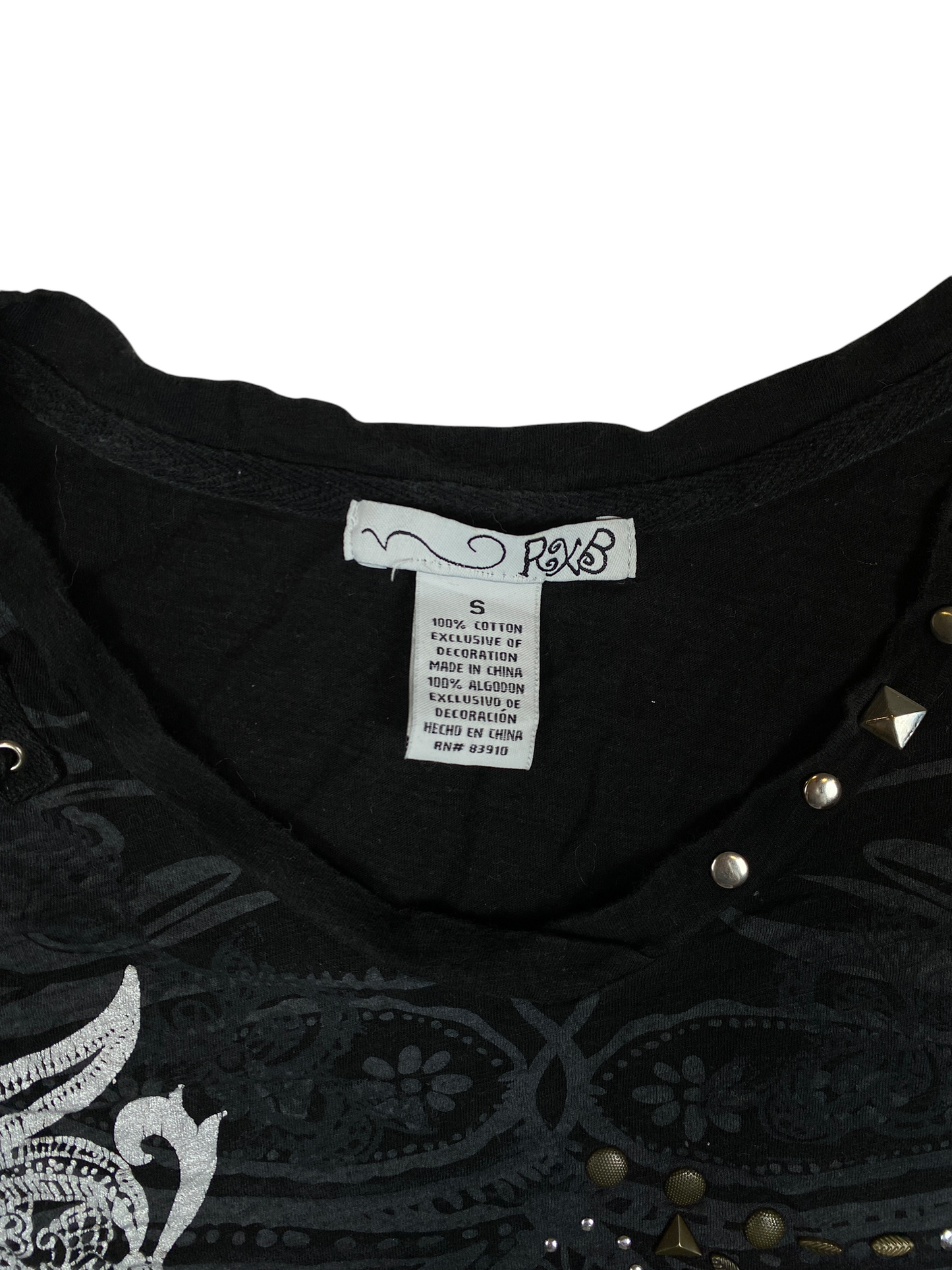 Y2k Studded Cross Graphic Tee