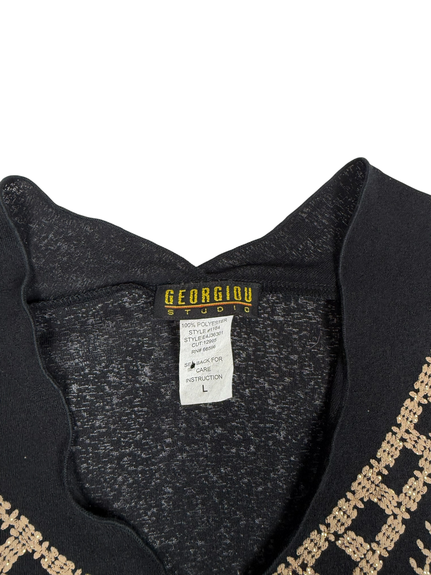 Georgiou Boho Embroidered Mesh Top