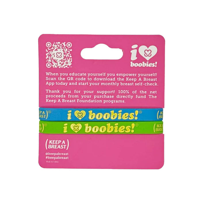 I LOVE BOOBIES! MINI NEON CACTUS BRACELET PACK