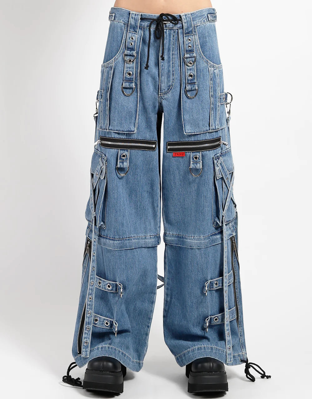 Tripp NYC X-Strap Pant Light Blue Denim – Rogue Tripp NYC X-Strap Pant Light Blue Denim – Rogue