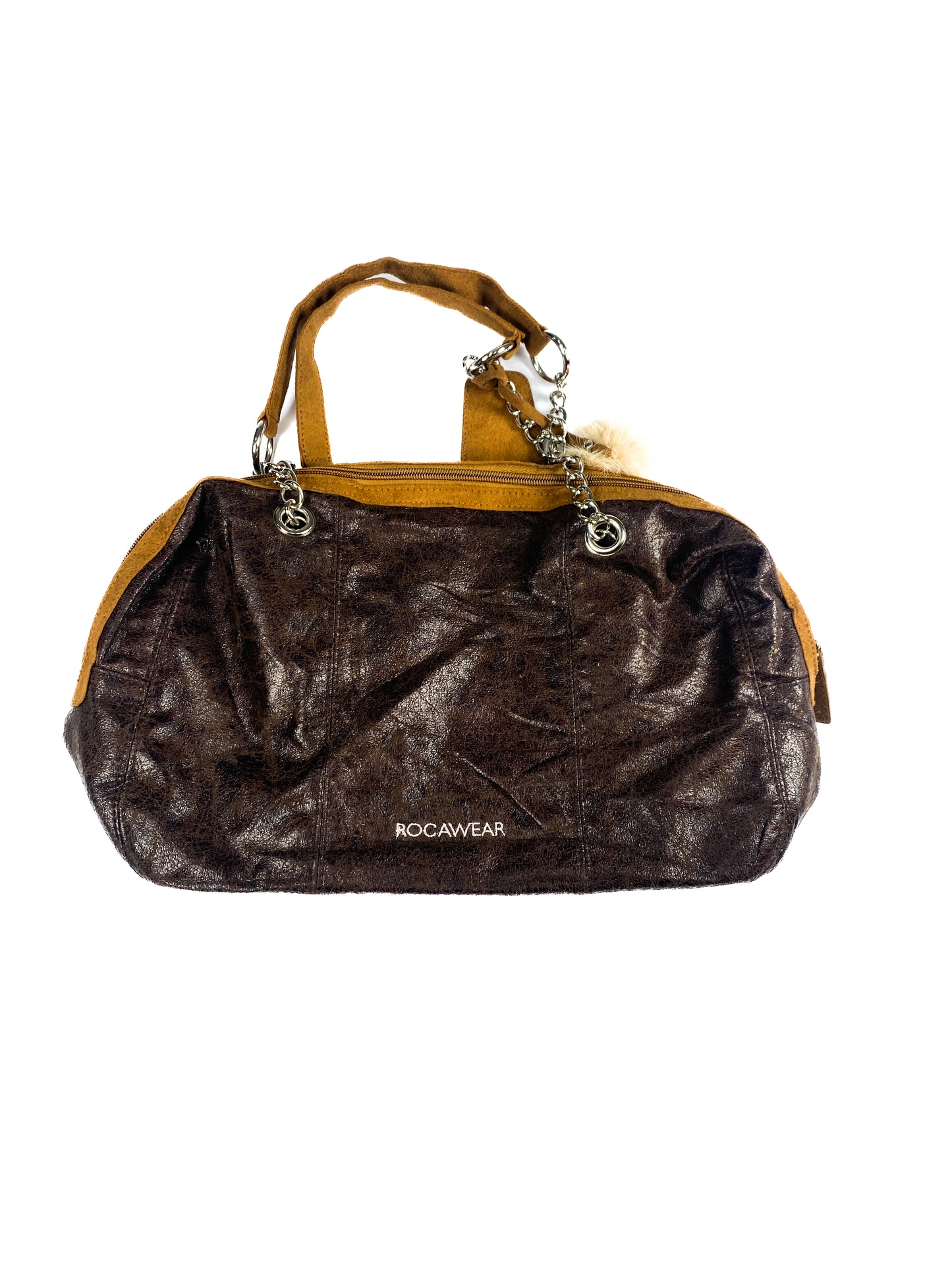 Rocawear Brown Studded Fur Purse