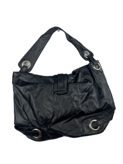 Large Buckled Faux Leather Purse
