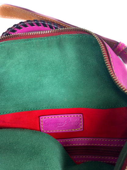 Pink Leather Purse with Tassels