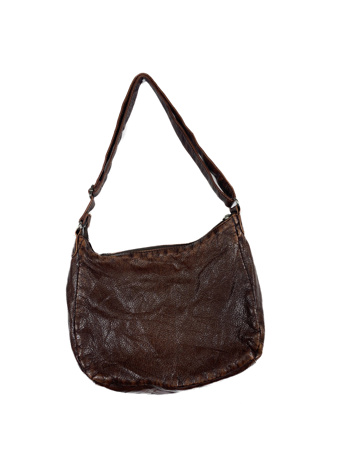Faux Leather Studded Brown Purse