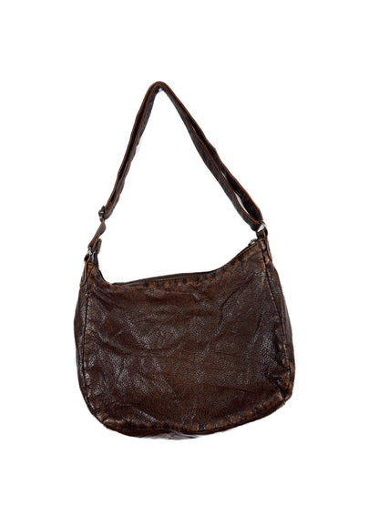 Faux Leather Studded Brown Purse