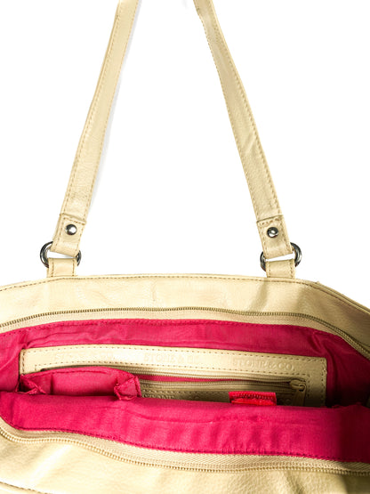 Beige Buckled Purse