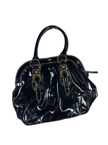 Patent Black Buckle Hand Purse