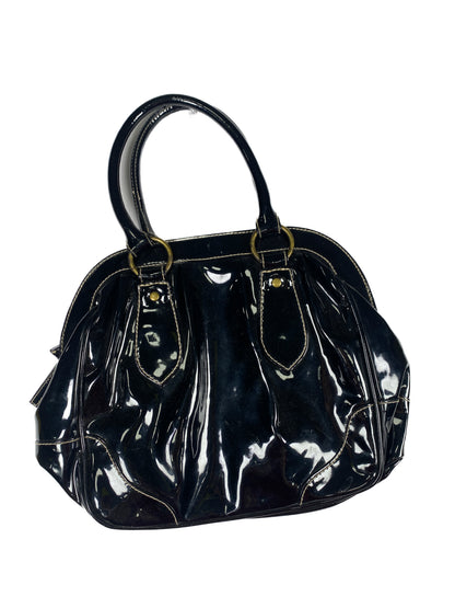 Patent Black Buckle Hand Purse