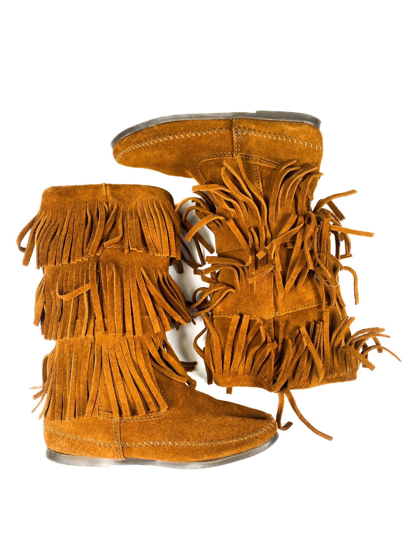 Suede Boots with Fringe