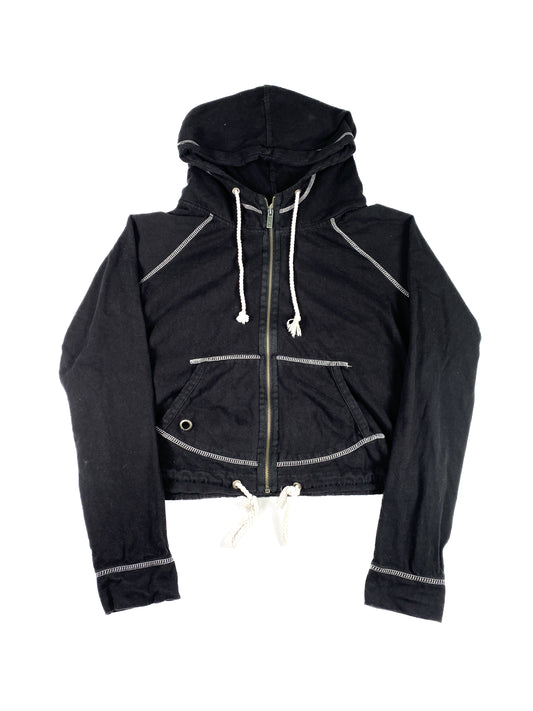 Roxy Crop Zip-Up Hoodie