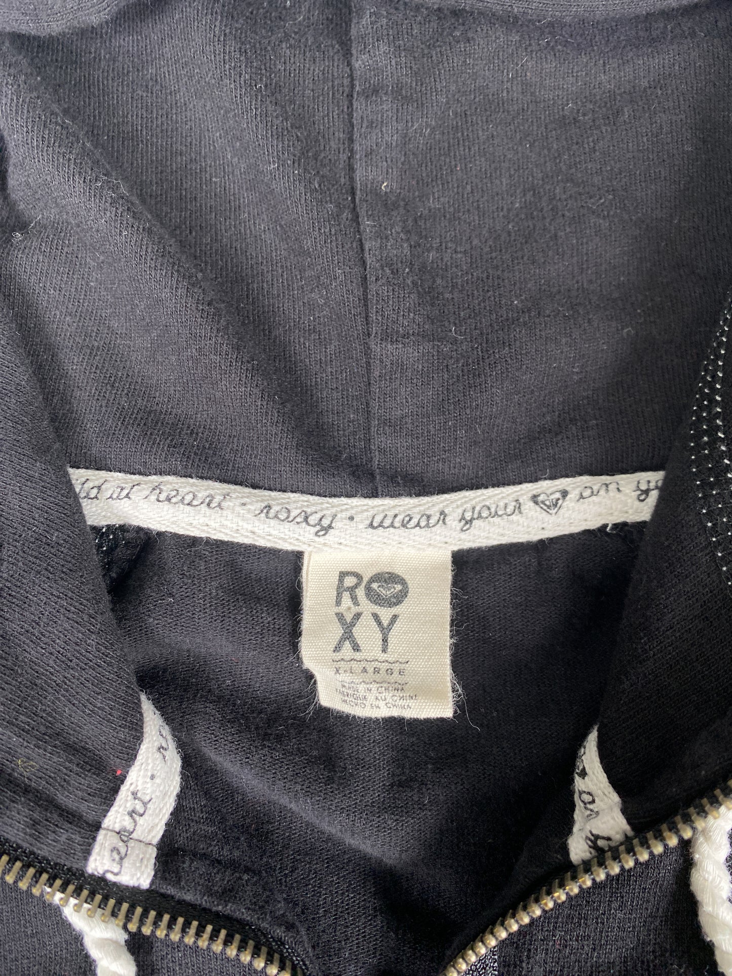 Roxy Crop Zip-Up Hoodie