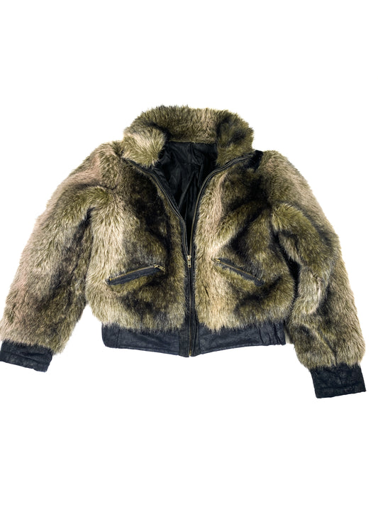 Cropped Faux Fur Coat