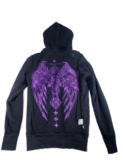 Affliction Reversible Thermal Zip-Up Hoodie